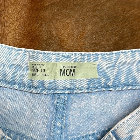 Topshop moto mom distressed high waist jeans shorts - Picture 2 of 5